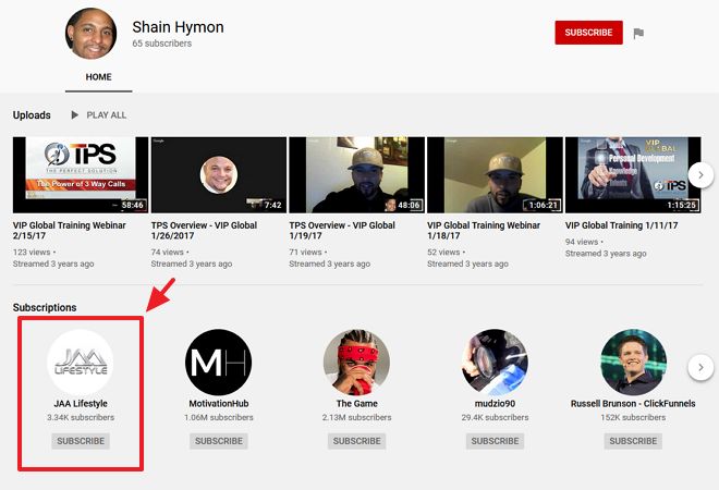 youtube channel shain hymon